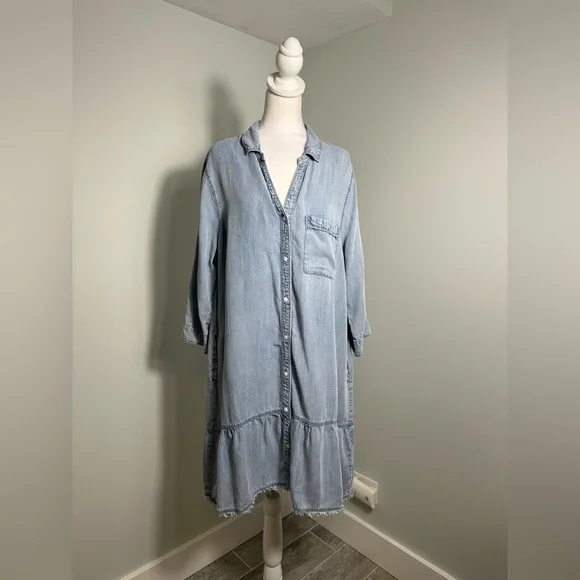 MELISSA NEPTON  Nancy ftencel denim dress  Size XL - Picture 3 of 17